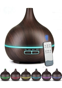 Hava Nemlendirici 7 LED Işıklı Aromatik Oda Kokusu 550 ml Kahve Aroma Difüzörü Buhar